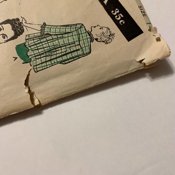 Butterick Vintage 1940's Sewing Pattern #3524 Maternity Smock Size 14 - Picture 4 of 5